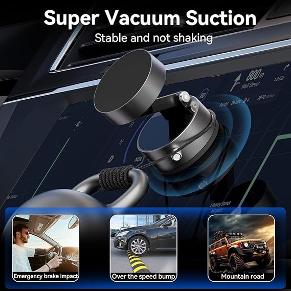 Foldable Vacuum Magnetic Car Phone Holder