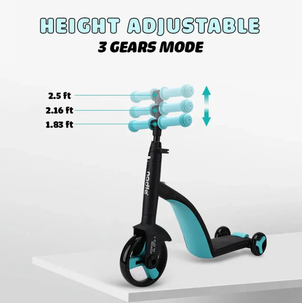 3-in-1 Convertible Scooter For Kids