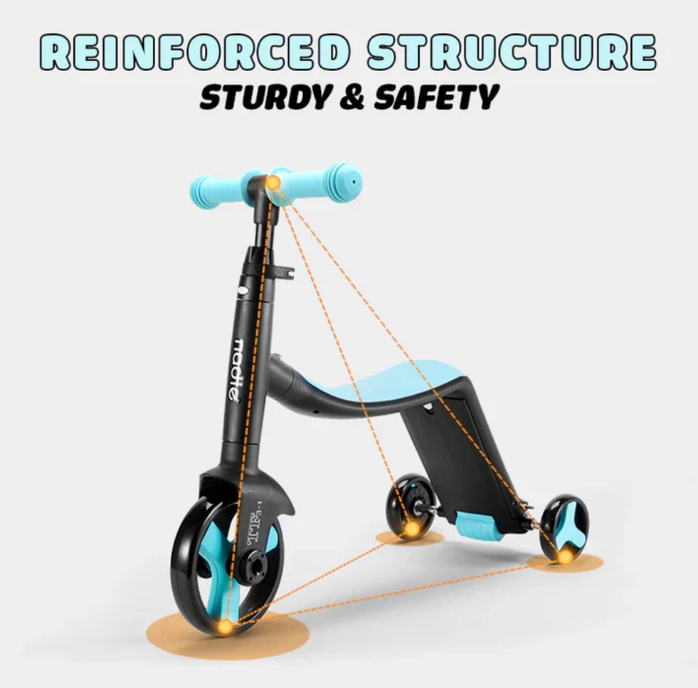 3-in-1 Convertible Scooter For Kids