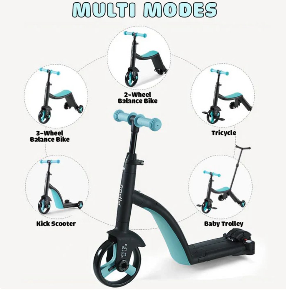 3-in-1 Convertible Scooter For Kids