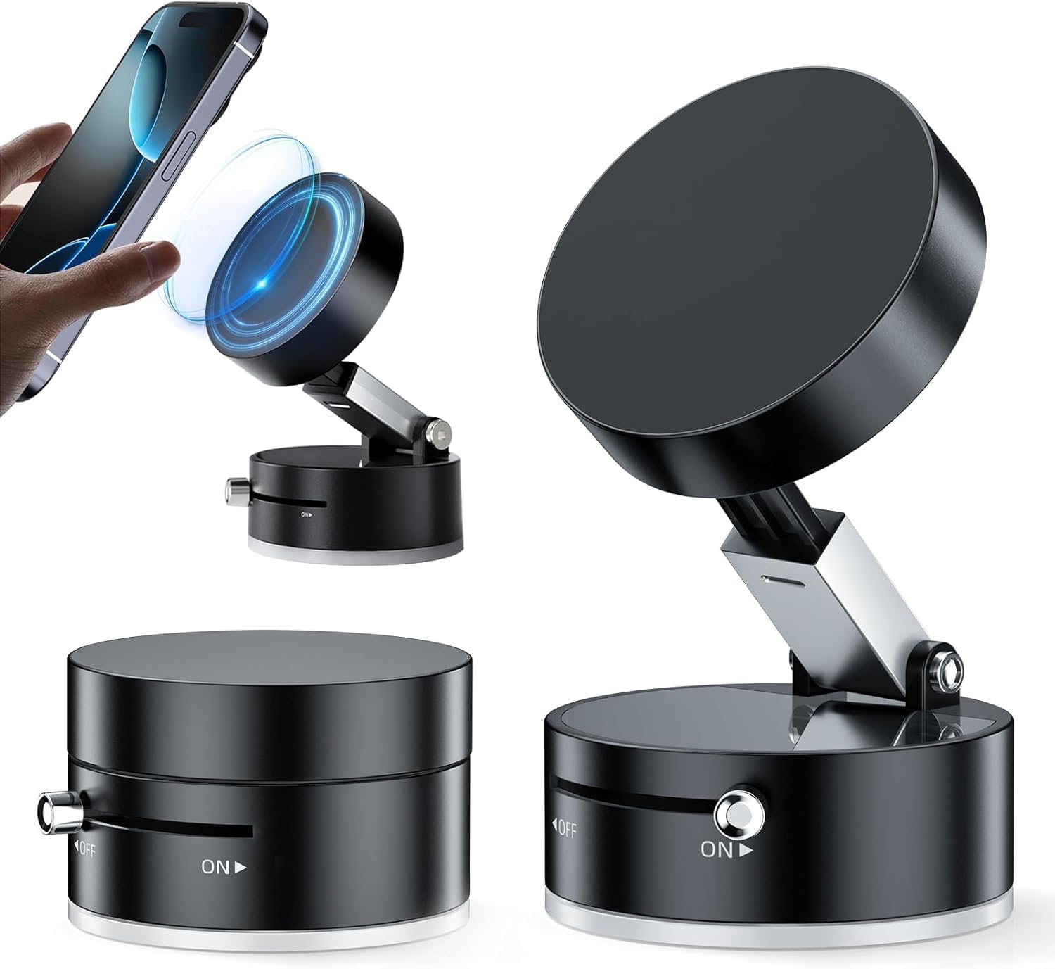 Foldable Vacuum Magnetic Car Phone Holder