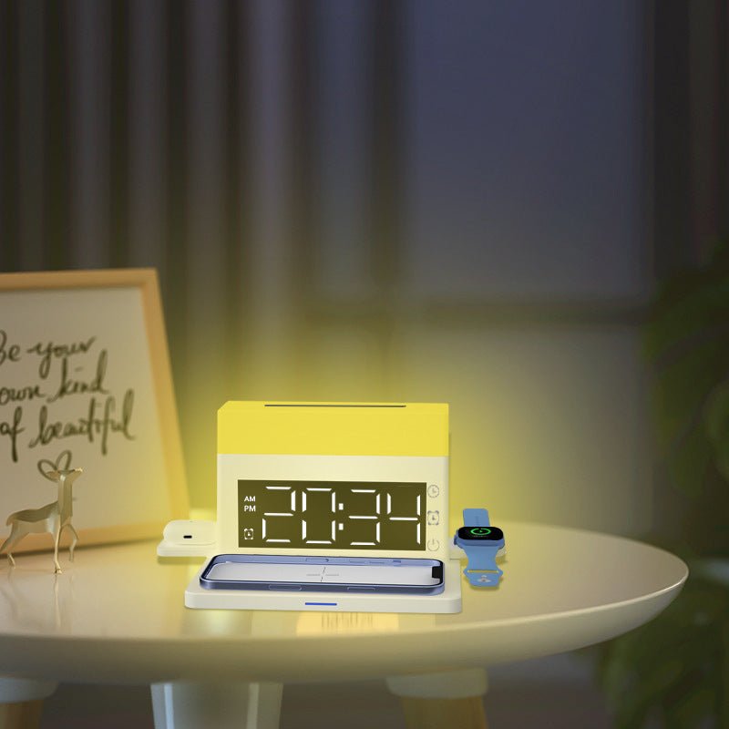 Multi-function Eye Protection Small Night Light Clock Alarm Clock Six In One