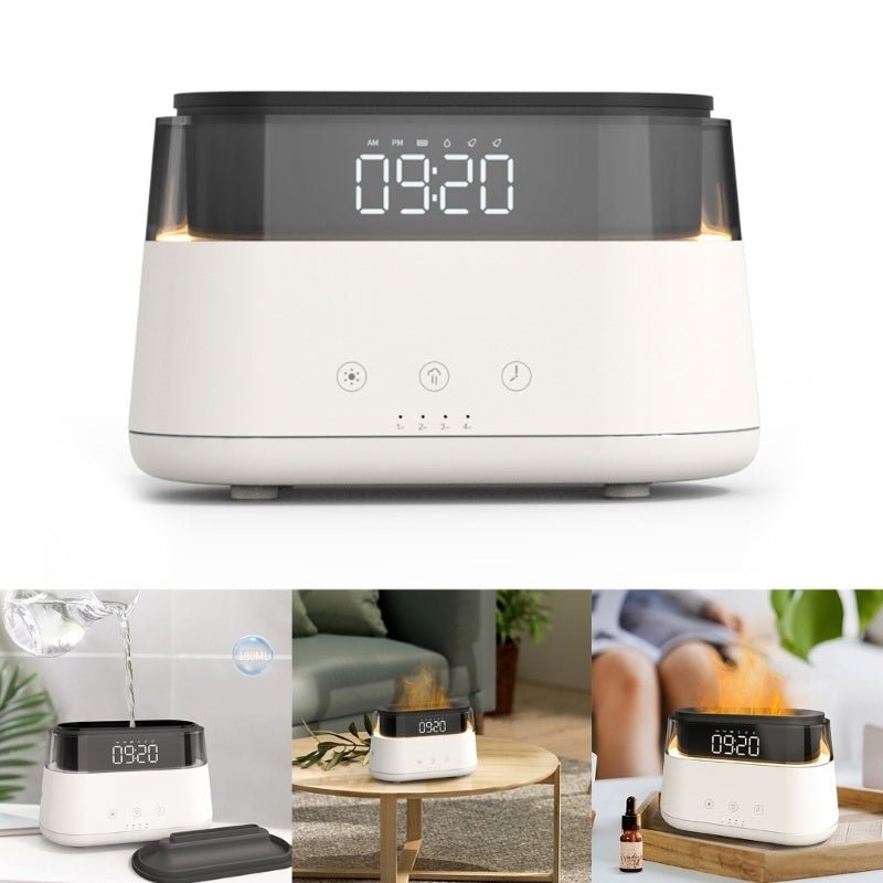 Flame Humidifier With Clock Bedroom Timed Fragrance Spraying Machine