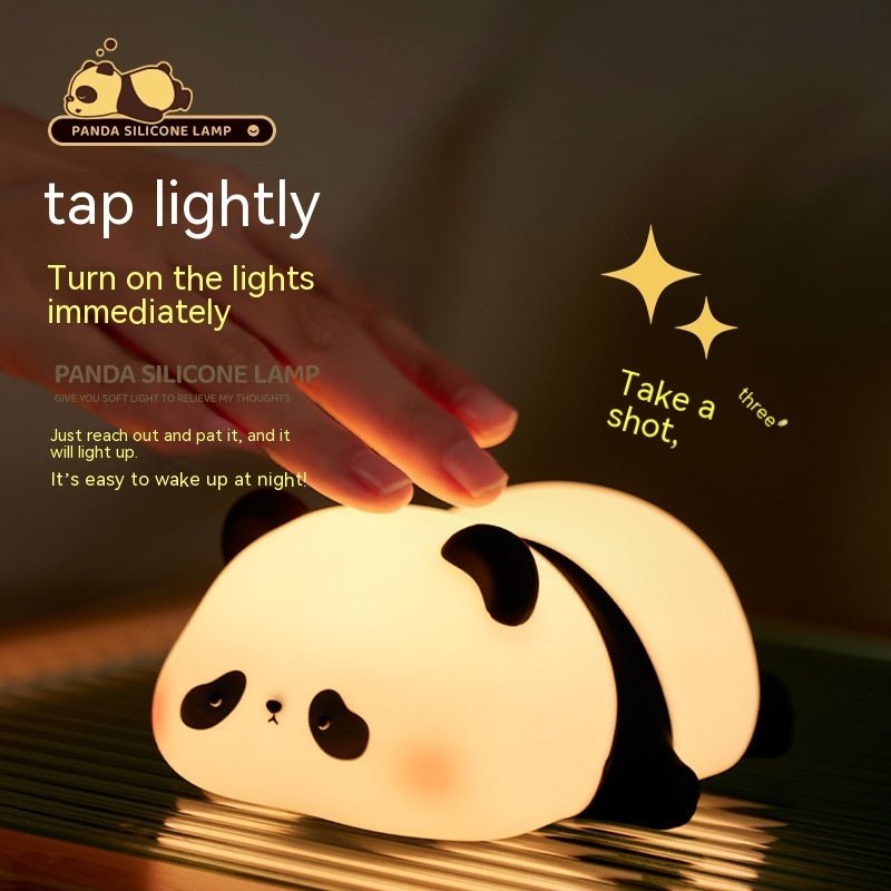 Panda Night Light Silicone Timing Rechargeable Lamp