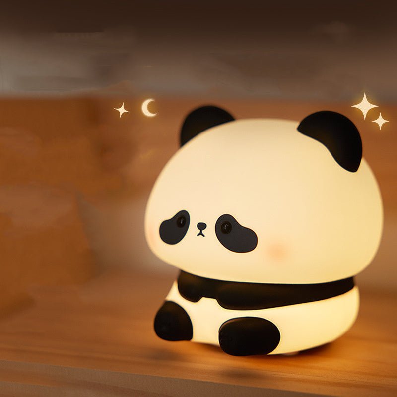 Panda Night Light Silicone Timing Rechargeable Lamp