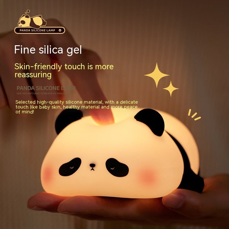 Panda Night Light Silicone Timing Rechargeable Lamp