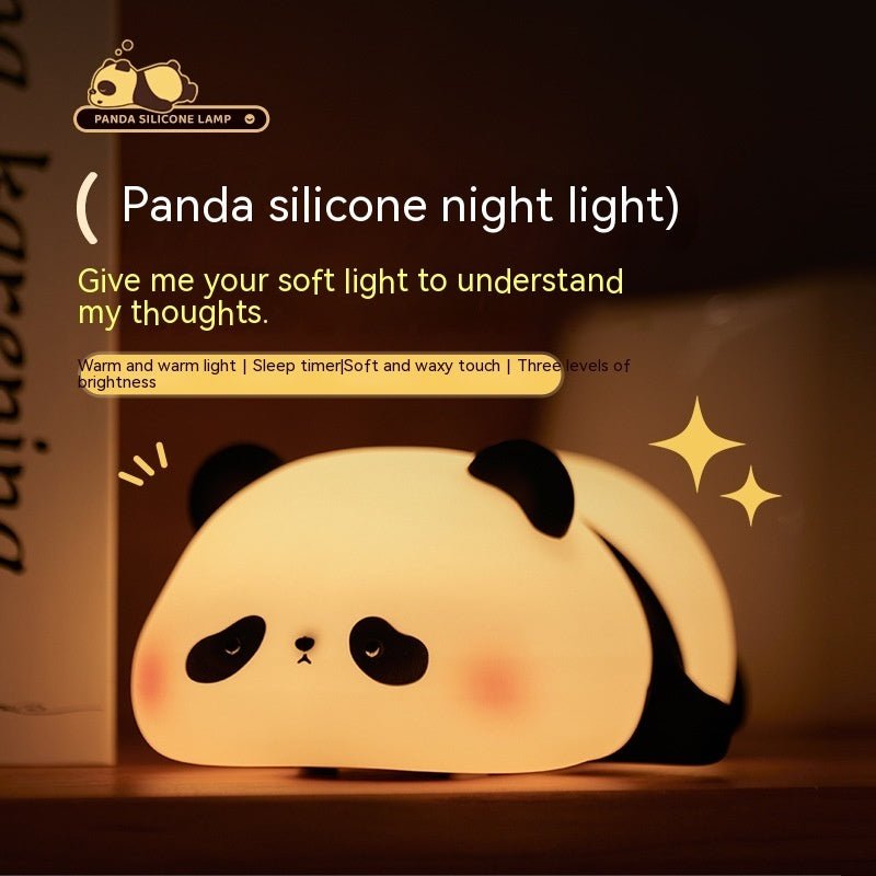 Panda Night Light Silicone Timing Rechargeable Lamp