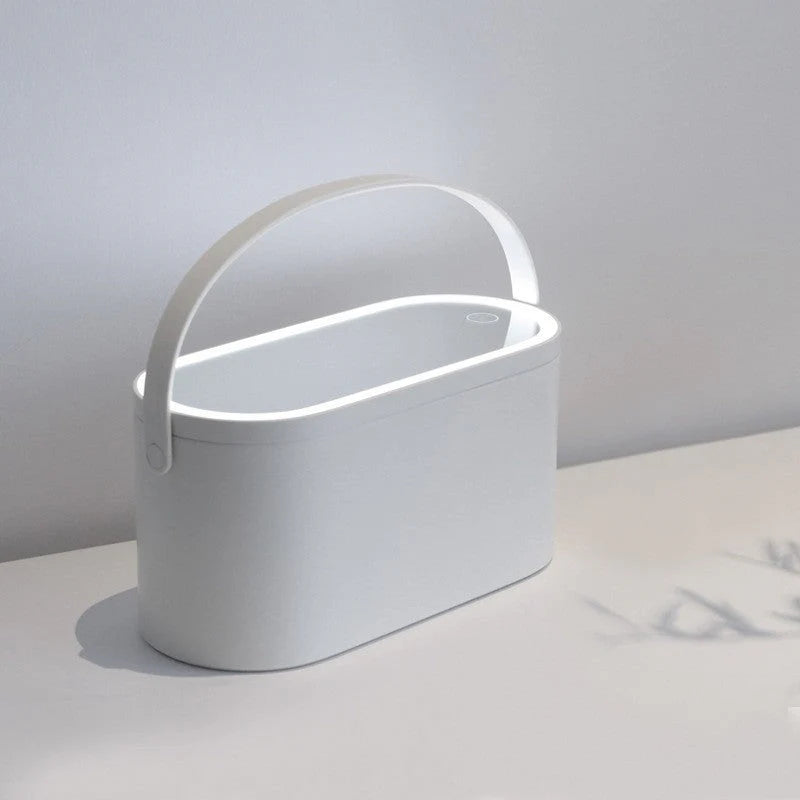 Portable LED Light Storage Beauty Box And Makeup Mirror