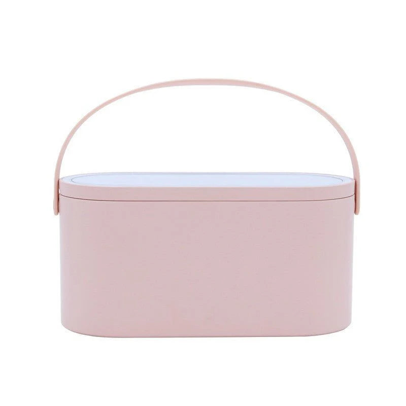 Portable LED Light Storage Beauty Box And Makeup Mirror