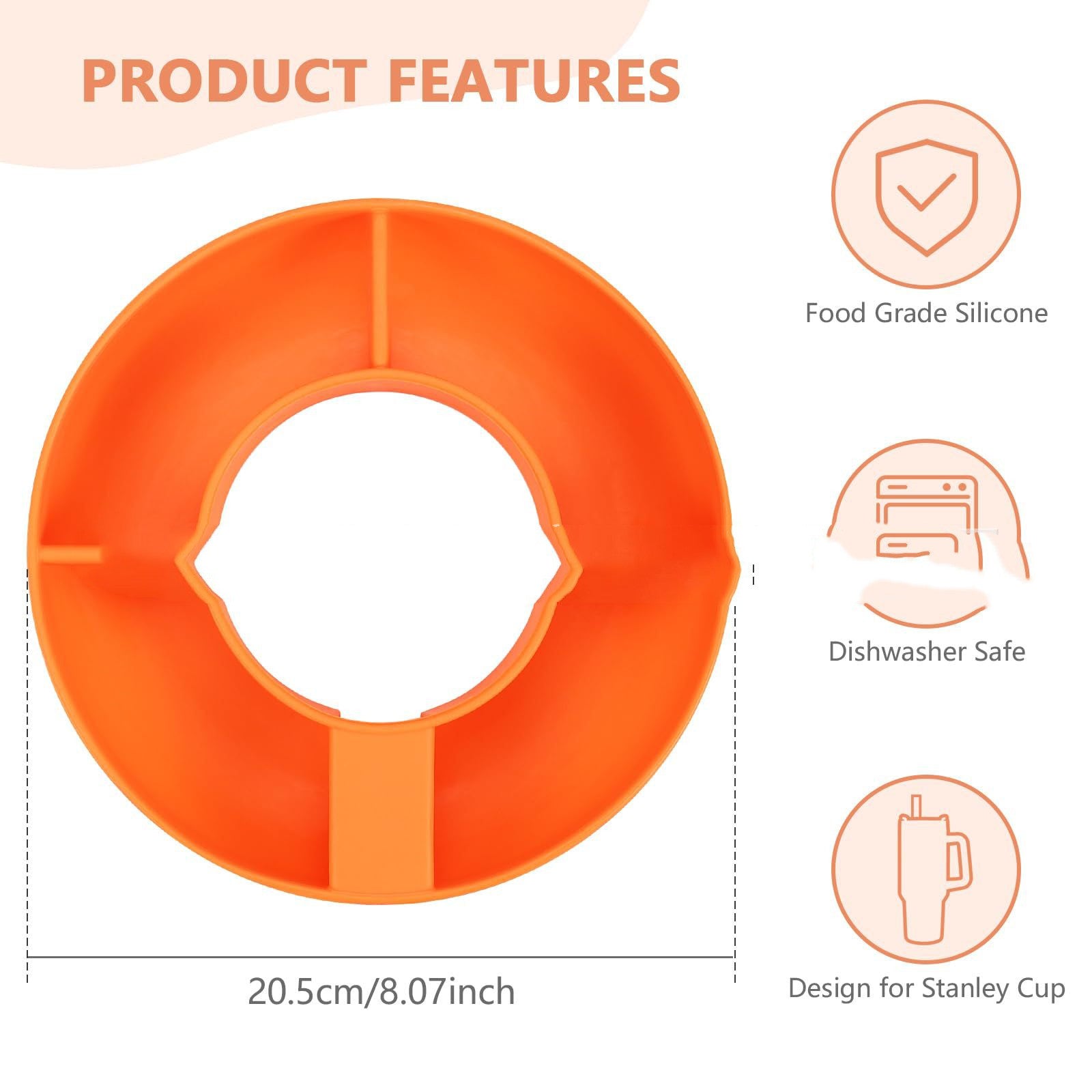 Silicone Snack For Cup 40 Oz Reusable Snack Container
