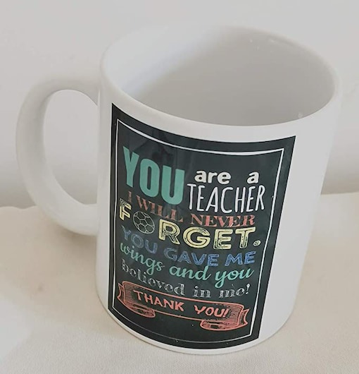 Thank You Teacher Design Coffee Mug, 325ml