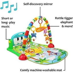 Baby Piano Fitness Playmat Newborn Educational Activity Play Gym Mat