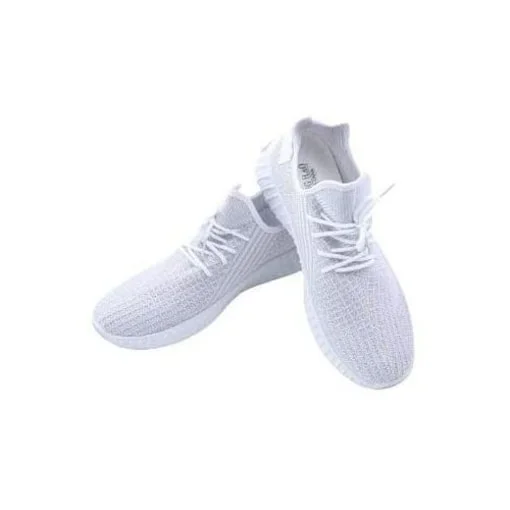 Casual Synthetic Sports Running Lightweighted Sneakers For Mens - White