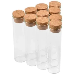 FUFU Test Tube Glass Bottle Vial Jars with Cork - 22ml, Pack of 24