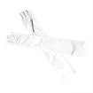 Bridal Elbow Length Satin Gloves for Women - White