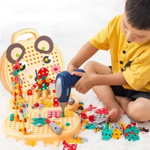 Jjone Creative Screw Puzzle Toy with Drill, Set of 203pcs