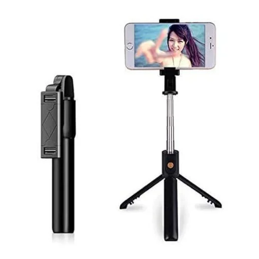 3 in 1 Wireless Bluetooth Selfie Stick with Remote Control For Smartphones
