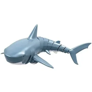 Electronic RC Shark Boat Water Toy with LED Light and Remote Control, Grey