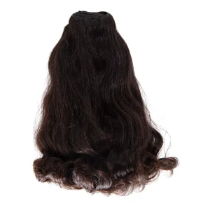 Oppa Indian Virgin Hair Double Drawn Natural Curly , Natural Black