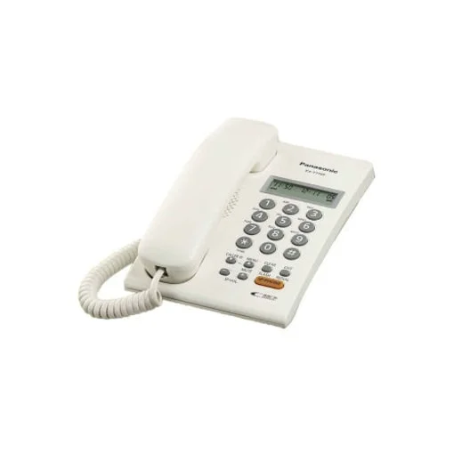 Panasonic Corded Double Line Telephone, White, KX-T7705X