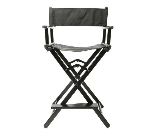 Lightweight Aluminum Portable Professional Director Chair, Black