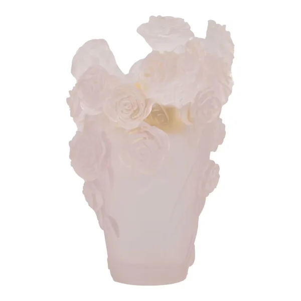East Lady Elegant Crystal Finish Rose Designed Incense Burner, Gold & Transparent